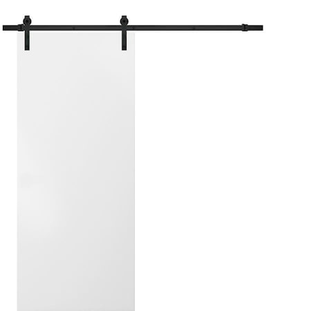 Sartodoors Sliding White 36x84 Planum 0010 White Silk 6.6' Rail Hangers Stops Hardware Set Modern Panel PLANUM10BD-WSNP-3684